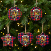 McPherson Modern Tartan Crest Christmas Ceramic Ornament